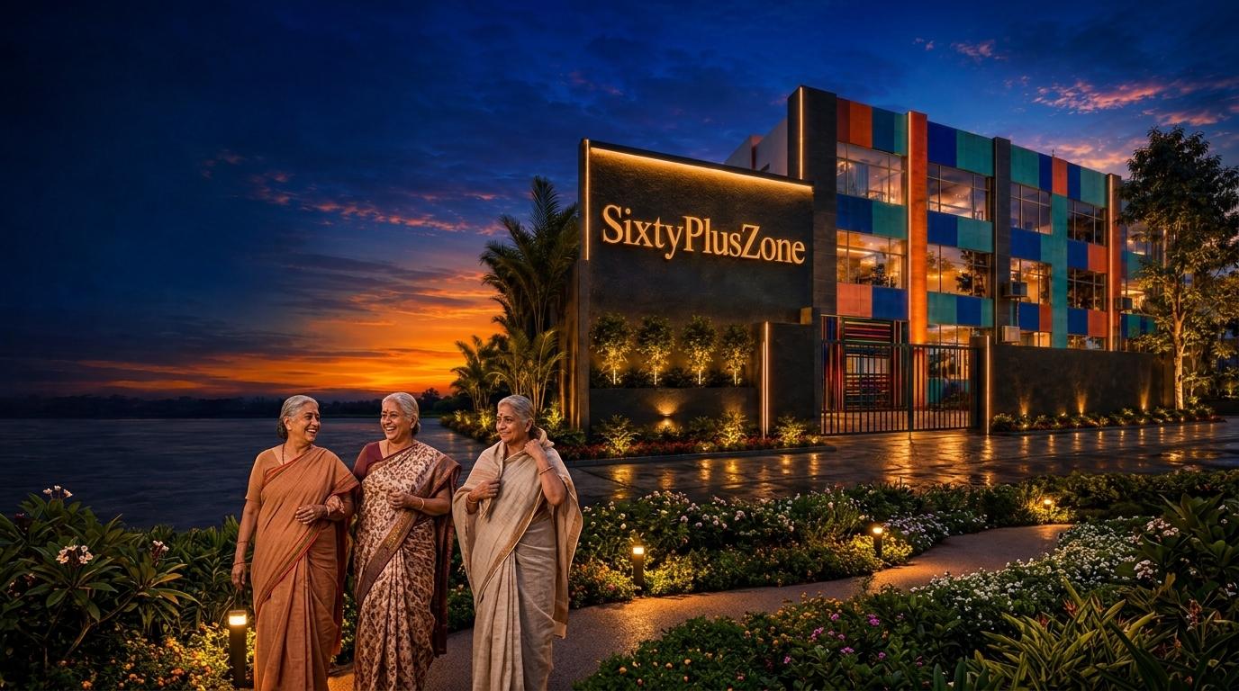Indian seniors enjoying a garden walk in Gurugram