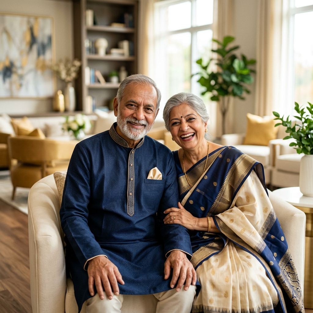 Happy senior couple relaxing