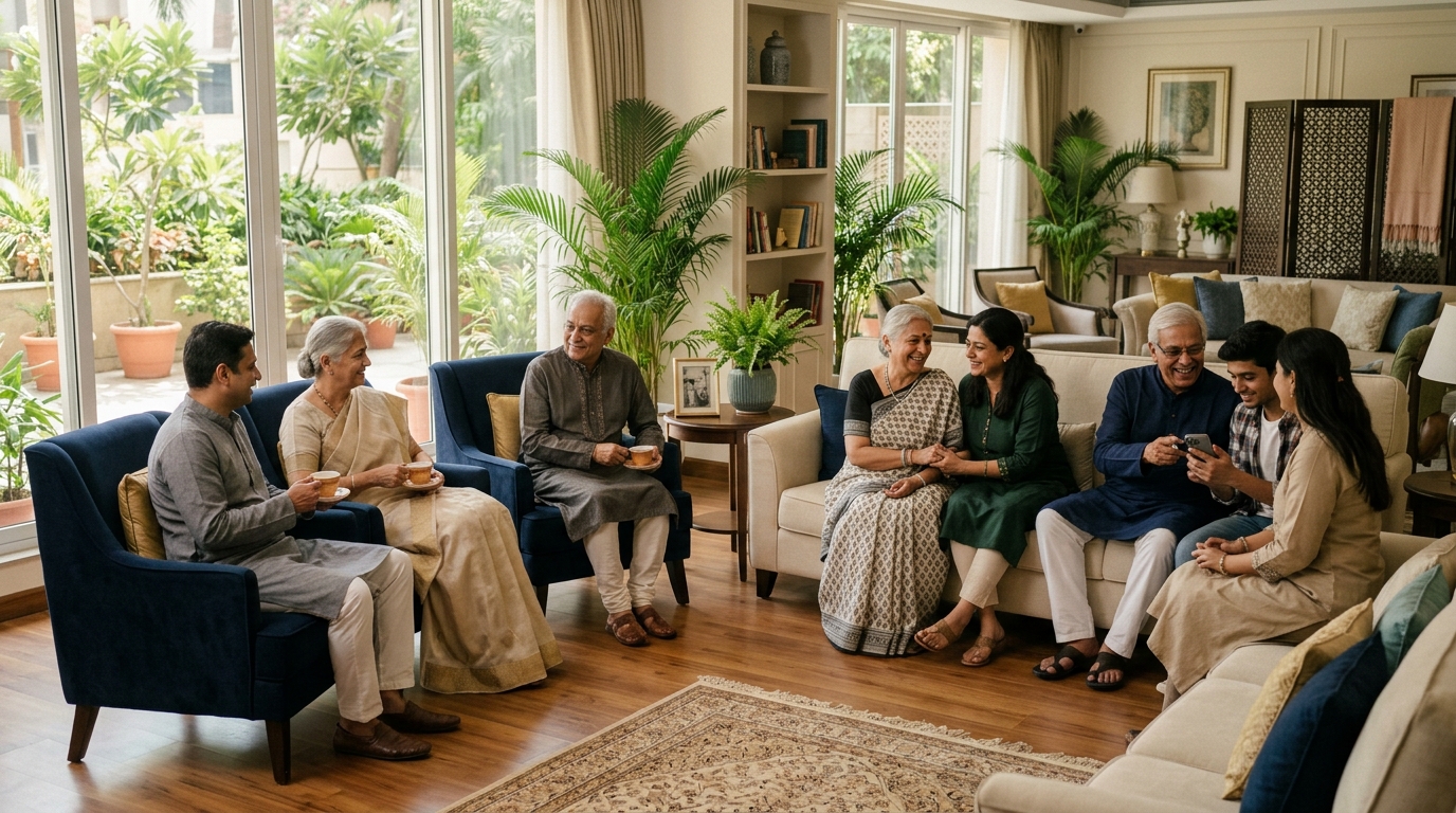 Shared dining experienced during Ghaziabad family visit