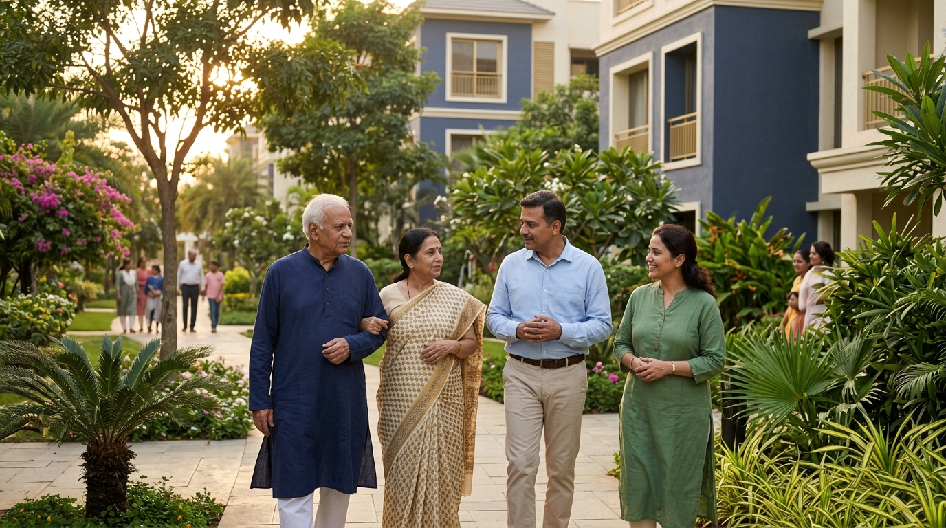 Family visiting from Noida — warm welcome in community