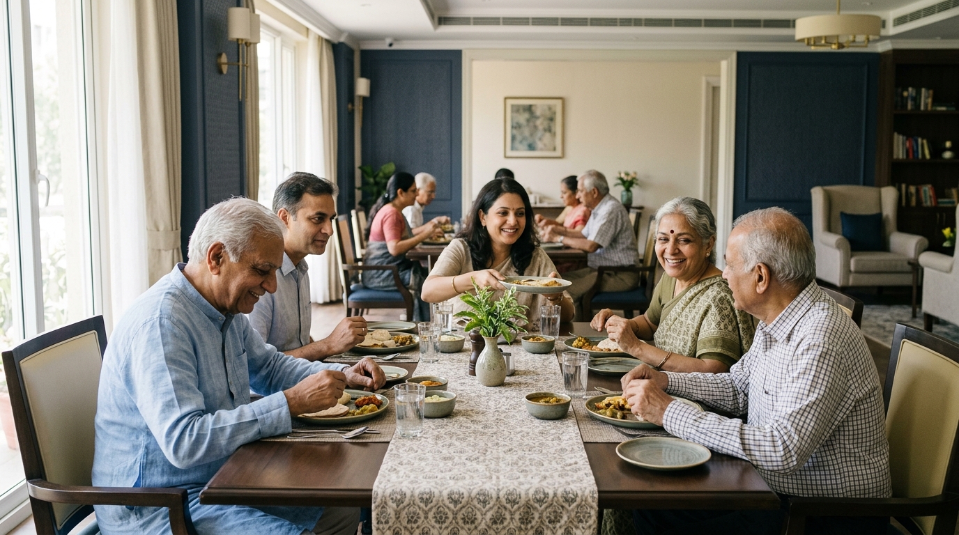 Facility tour for Noida families in Sector 45 lounge